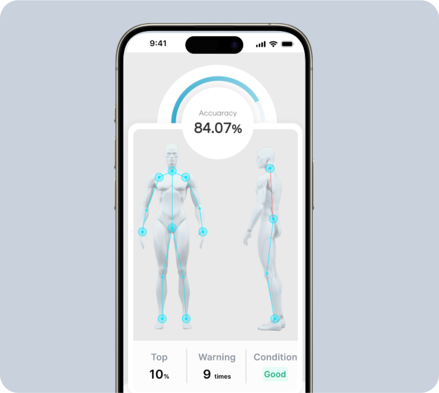 Main Screen Live Posture Tracking
